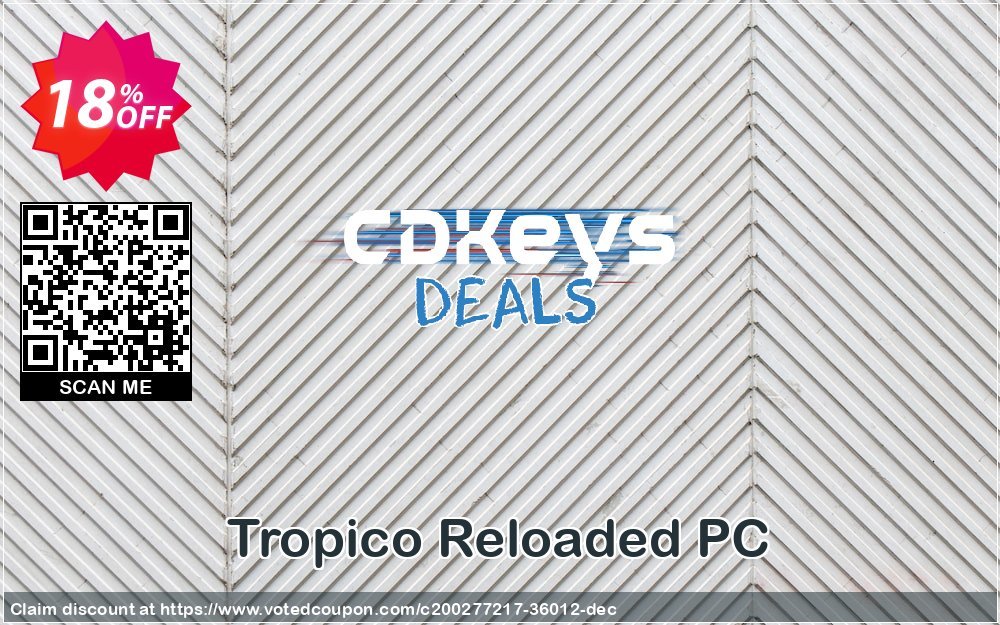 Tropico Reloaded PC Coupon, discount Tropico Reloaded PC Deal 2024 CDkeys. Promotion: Tropico Reloaded PC Exclusive Sale offer 