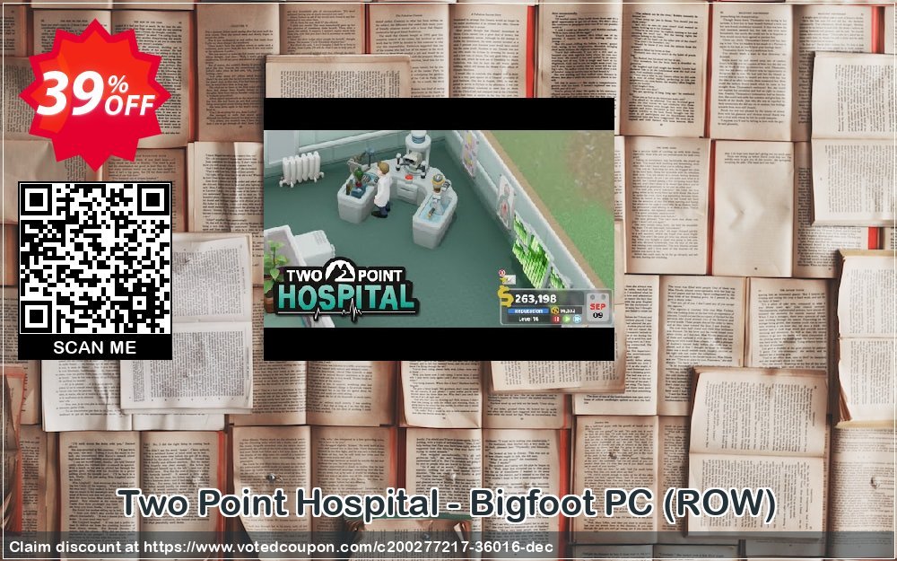 Two Point Hospital - Bigfoot PC, ROW  Coupon, discount Two Point Hospital - Bigfoot PC (ROW) Deal 2024 CDkeys. Promotion: Two Point Hospital - Bigfoot PC (ROW) Exclusive Sale offer 