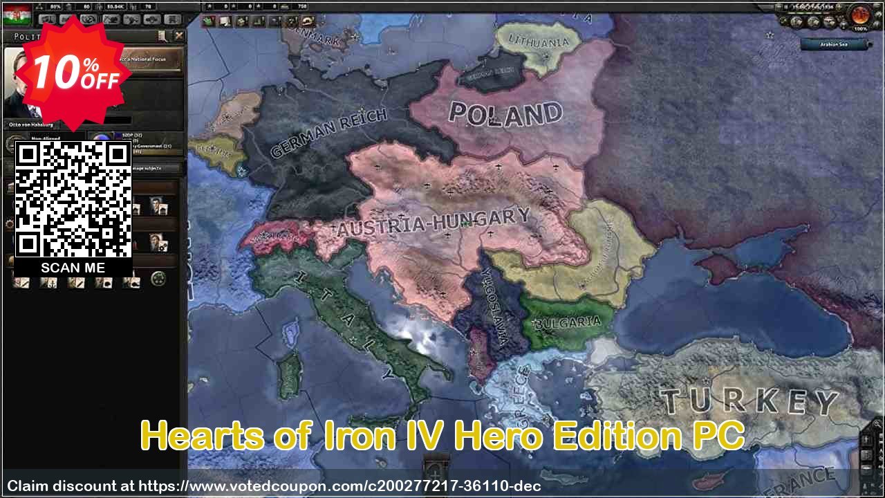 Hearts of Iron IV Hero Edition PC Coupon, discount Hearts of Iron IV Hero Edition PC Deal 2024 CDkeys. Promotion: Hearts of Iron IV Hero Edition PC Exclusive Sale offer 