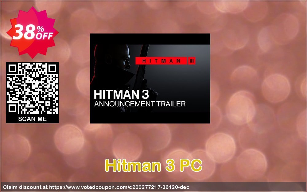 Hitman 3 PC Coupon, discount Hitman 3 PC Deal 2024 CDkeys. Promotion: Hitman 3 PC Exclusive Sale offer 