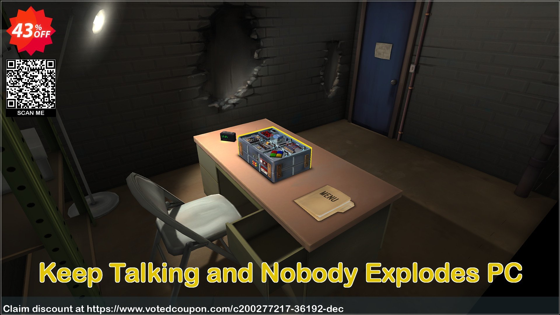 Keep Talking and Nobody Explodes PC Coupon, discount Keep Talking and Nobody Explodes PC Deal 2024 CDkeys. Promotion: Keep Talking and Nobody Explodes PC Exclusive Sale offer 