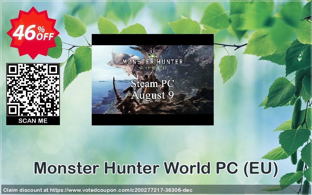 Monster Hunter World PC, EU  Coupon Code Apr 2024, 46% OFF - VotedCoupon