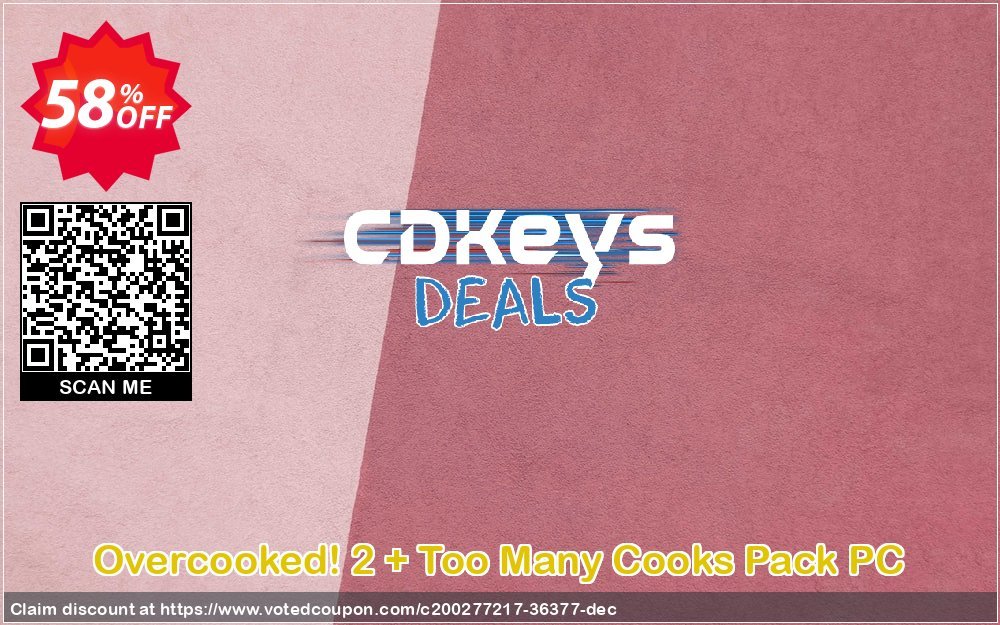 Overcooked! 2 + Too Many Cooks Pack PC Coupon, discount Overcooked! 2 + Too Many Cooks Pack PC Deal 2023 CDkeys. Promotion: Overcooked! 2 + Too Many Cooks Pack PC Exclusive Sale offer 