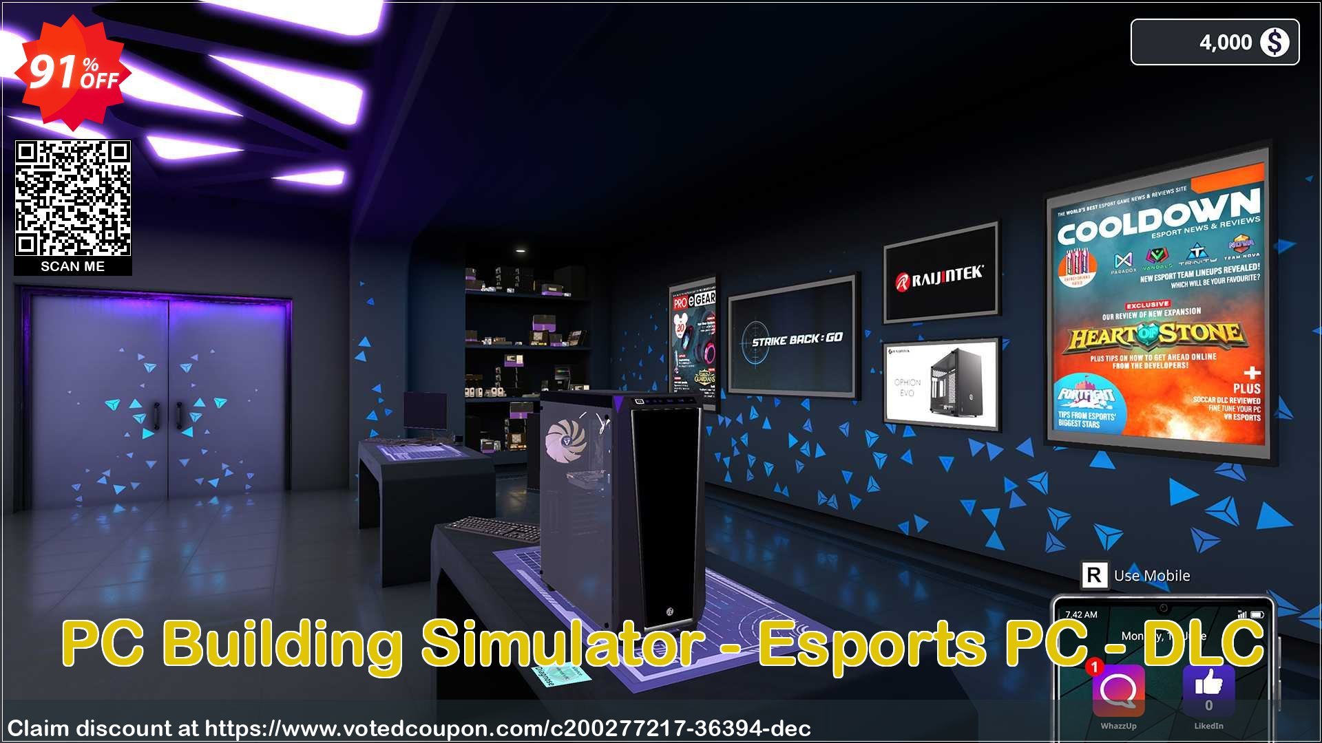 PC Building Simulator - Esports PC - DLC Coupon Code May 2024, 91% OFF - VotedCoupon