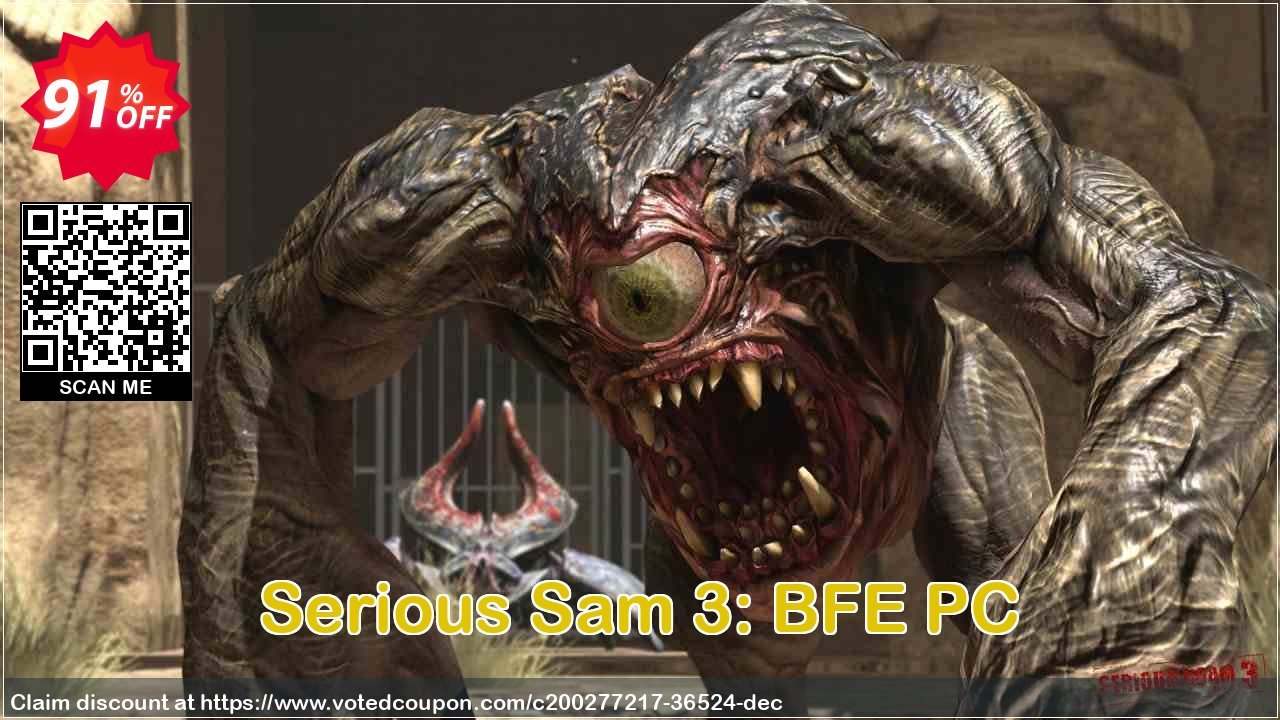 Serious Sam 3: BFE PC Coupon, discount Serious Sam 3: BFE PC Deal 2024 CDkeys. Promotion: Serious Sam 3: BFE PC Exclusive Sale offer 