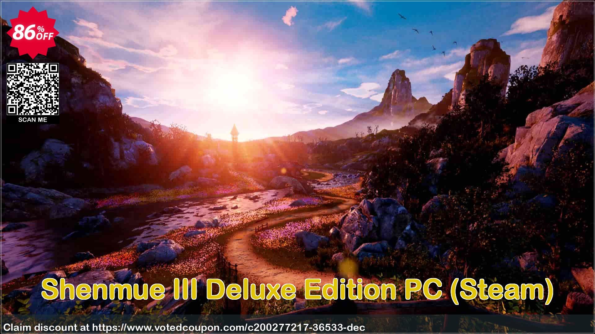 Shenmue III Deluxe Edition PC, Steam  Coupon, discount Shenmue III Deluxe Edition PC (Steam) Deal 2024 CDkeys. Promotion: Shenmue III Deluxe Edition PC (Steam) Exclusive Sale offer 