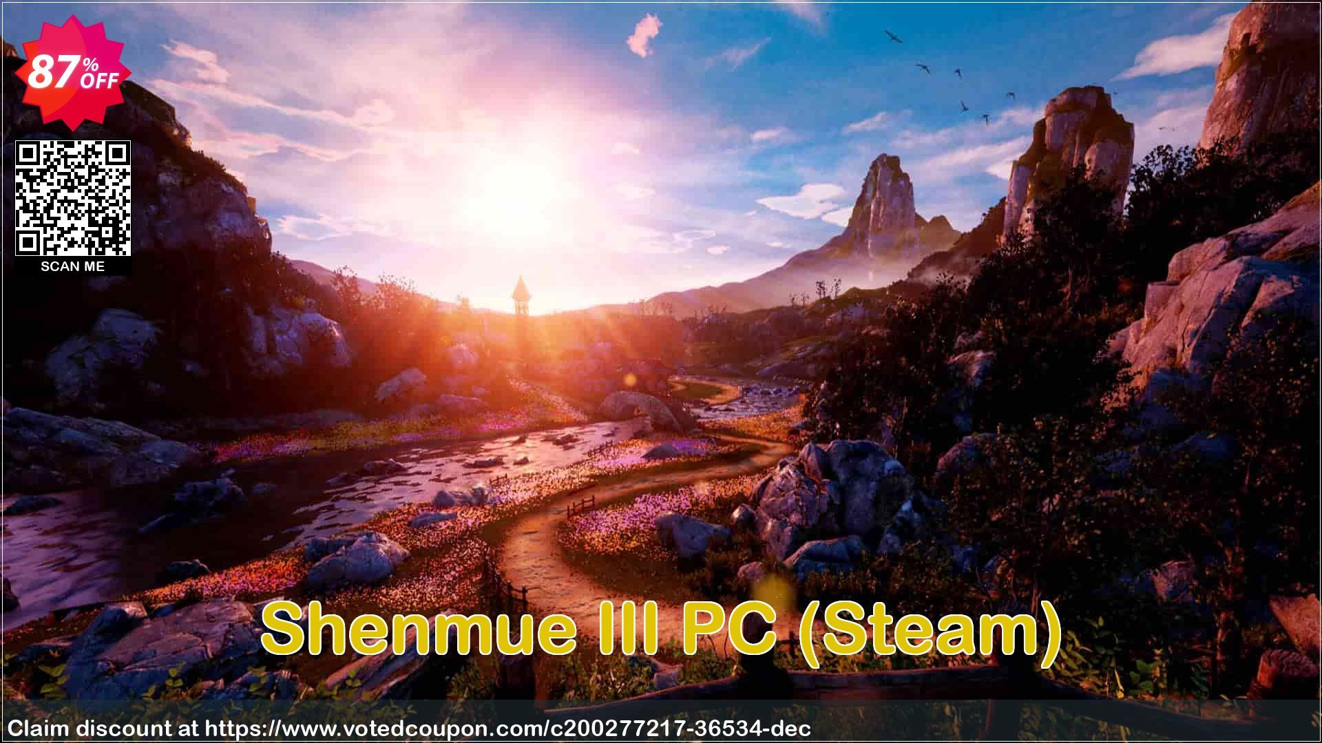 Shenmue III PC, Steam  Coupon, discount Shenmue III PC (Steam) Deal 2024 CDkeys. Promotion: Shenmue III PC (Steam) Exclusive Sale offer 