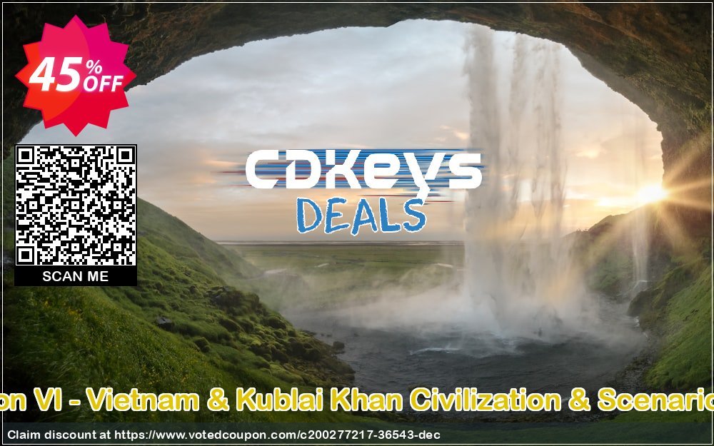 Sid Meier’s Civilization VI - Vietnam & Kublai Khan Civilization & Scenario Pack PC DLC, Epic  Coupon Code May 2024, 45% OFF - VotedCoupon