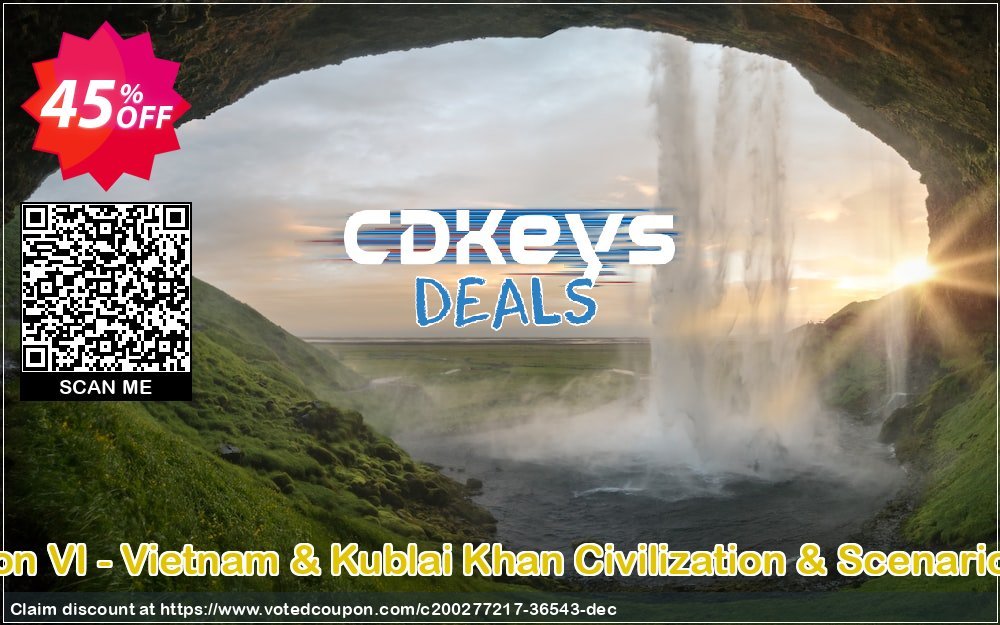 Sid Meier’s Civilization VI - Vietnam & Kublai Khan Civilization & Scenario Pack PC DLC, Epic  Coupon, discount Sid Meier’s Civilization VI - Vietnam & Kublai Khan Civilization & Scenario Pack PC DLC (Epic) Deal 2024 CDkeys. Promotion: Sid Meier’s Civilization VI - Vietnam & Kublai Khan Civilization & Scenario Pack PC DLC (Epic) Exclusive Sale offer 