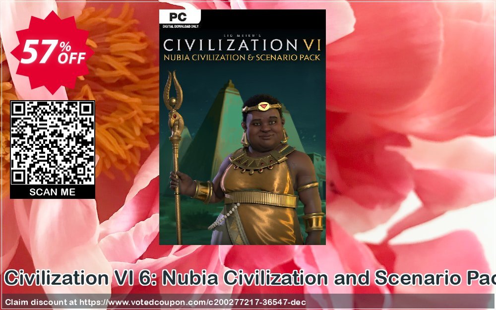 Sid Meier's Civilization VI 6: Nubia Civilization and Scenario Pack PC, WW  Coupon Code Apr 2024, 57% OFF - VotedCoupon