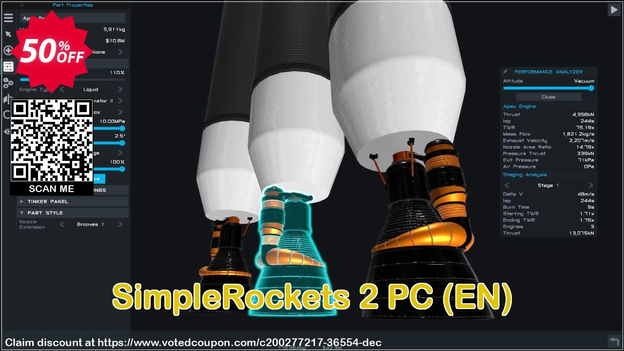 SimpleRockets 2 PC, EN  Coupon Code May 2024, 50% OFF - VotedCoupon