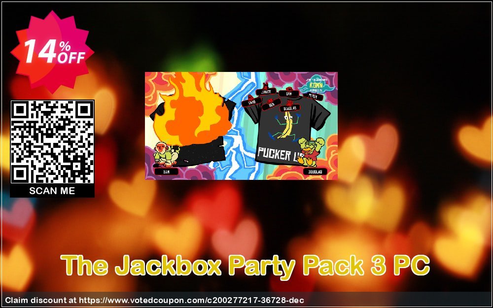 The Jackbox Party Pack 3 PC Coupon, discount The Jackbox Party Pack 3 PC Deal 2024 CDkeys. Promotion: The Jackbox Party Pack 3 PC Exclusive Sale offer 