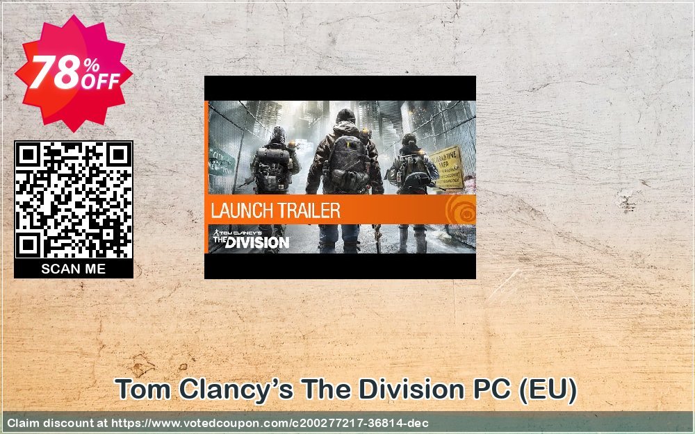 Tom Clancy’s The Division PC, EU  Coupon Code May 2024, 78% OFF - VotedCoupon