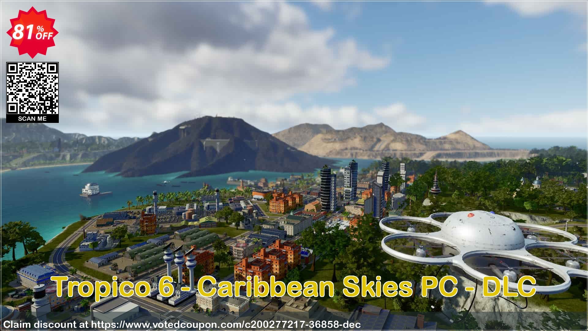Tropico 6 - Caribbean Skies PC - DLC Coupon, discount Tropico 6 - Caribbean Skies PC - DLC Deal 2024 CDkeys. Promotion: Tropico 6 - Caribbean Skies PC - DLC Exclusive Sale offer 