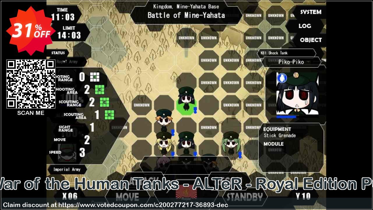 War of the Human Tanks - ALTeR - Royal Edition PC Coupon, discount War of the Human Tanks - ALTeR - Royal Edition PC Deal 2024 CDkeys. Promotion: War of the Human Tanks - ALTeR - Royal Edition PC Exclusive Sale offer 