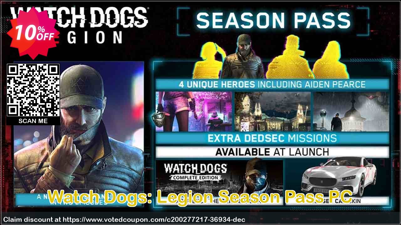 Watch Dogs: Legion Season Pass PC Coupon Code Apr 2024, 10% OFF - VotedCoupon