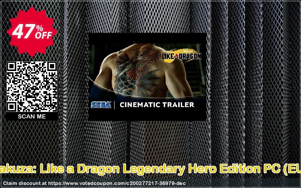 Yakuza: Like a Dragon Legendary Hero Edition PC, EU  Coupon Code May 2024, 47% OFF - VotedCoupon