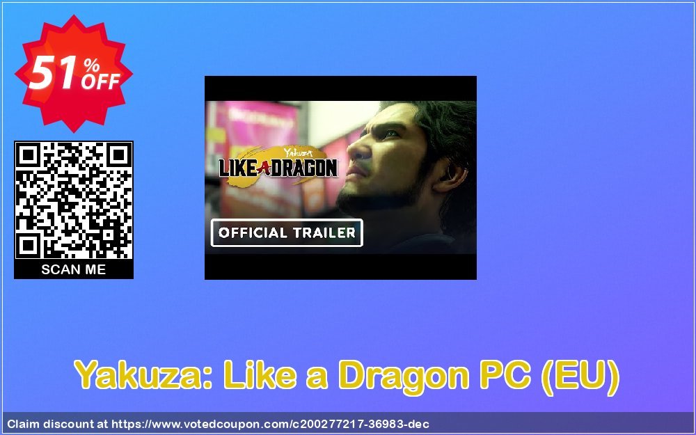 Yakuza: Like a Dragon PC, EU  Coupon, discount Yakuza: Like a Dragon PC (EU) Deal 2024 CDkeys. Promotion: Yakuza: Like a Dragon PC (EU) Exclusive Sale offer 