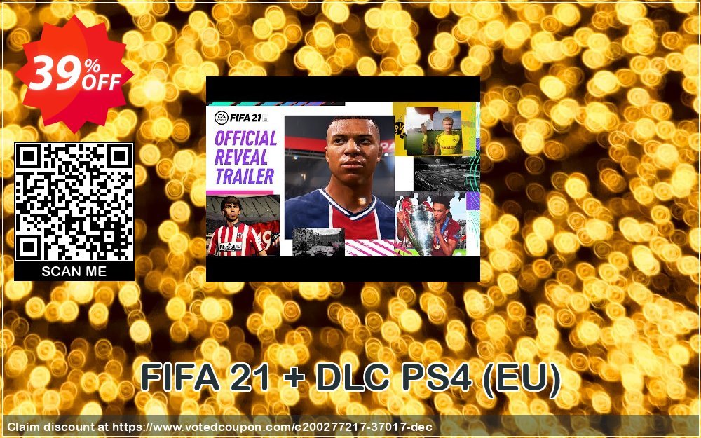 FIFA 21 + DLC PS4, EU  Coupon, discount FIFA 21 + DLC PS4 (EU) Deal 2024 CDkeys. Promotion: FIFA 21 + DLC PS4 (EU) Exclusive Sale offer 