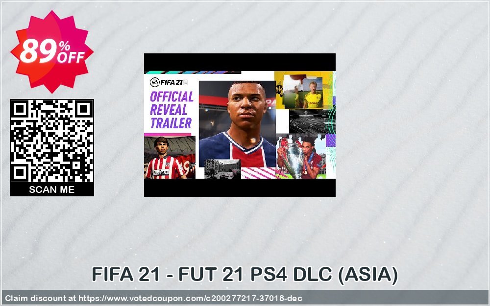 FIFA 21 - FUT 21 PS4 DLC, ASIA  Coupon, discount FIFA 21 - FUT 21 PS4 DLC (ASIA) Deal 2024 CDkeys. Promotion: FIFA 21 - FUT 21 PS4 DLC (ASIA) Exclusive Sale offer 