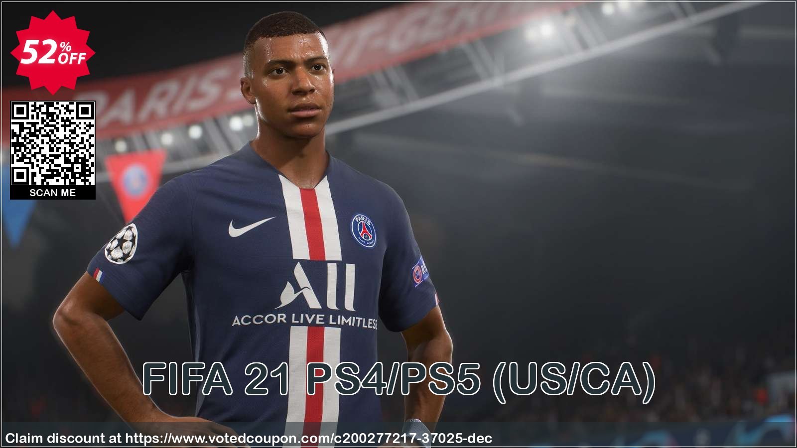 FIFA 21 PS4/PS5, US/CA  Coupon, discount FIFA 21 PS4/PS5 (US/CA) Deal 2024 CDkeys. Promotion: FIFA 21 PS4/PS5 (US/CA) Exclusive Sale offer 