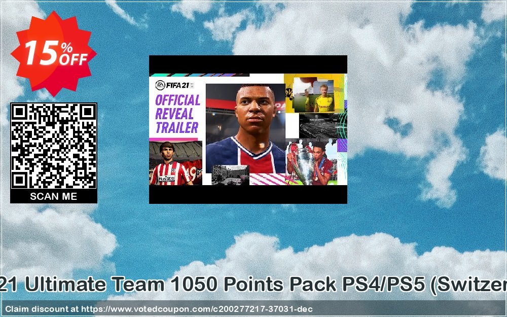 FIFA 21 Ultimate Team 1050 Points Pack PS4/PS5, Switzerland  Coupon, discount FIFA 21 Ultimate Team 1050 Points Pack PS4/PS5 (Switzerland) Deal 2024 CDkeys. Promotion: FIFA 21 Ultimate Team 1050 Points Pack PS4/PS5 (Switzerland) Exclusive Sale offer 