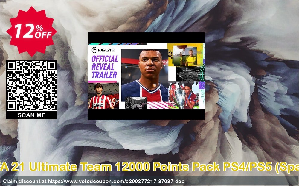 FIFA 21 Ultimate Team 12000 Points Pack PS4/PS5, Spain  Coupon, discount FIFA 21 Ultimate Team 12000 Points Pack PS4/PS5 (Spain) Deal 2024 CDkeys. Promotion: FIFA 21 Ultimate Team 12000 Points Pack PS4/PS5 (Spain) Exclusive Sale offer 