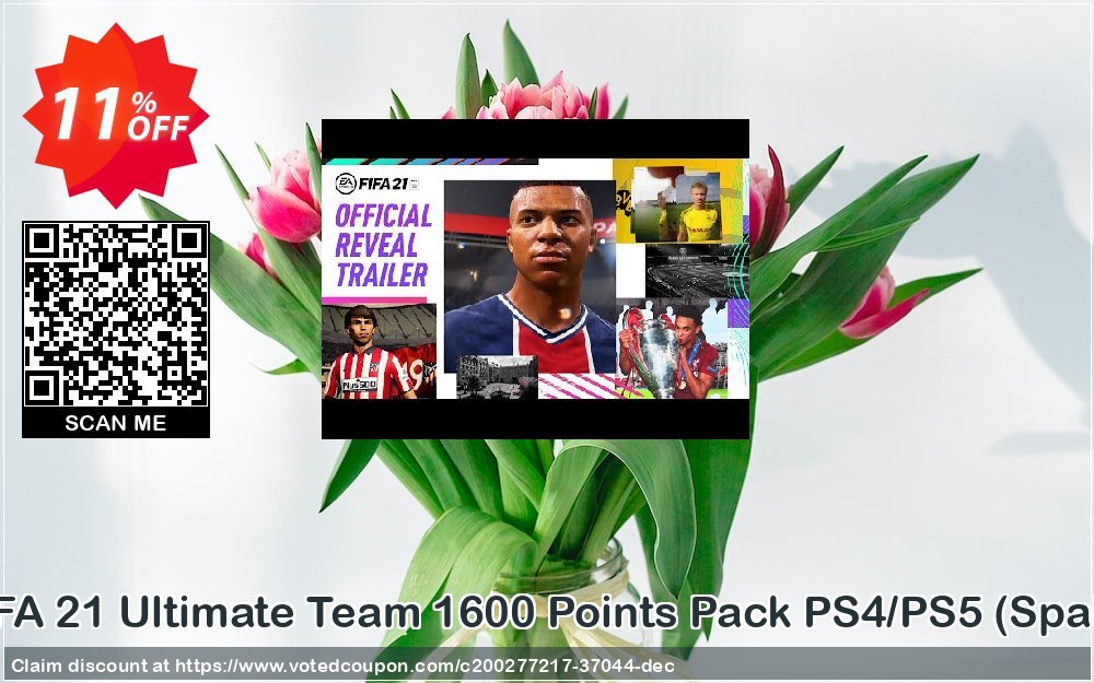 FIFA 21 Ultimate Team 1600 Points Pack PS4/PS5, Spain  Coupon, discount FIFA 21 Ultimate Team 1600 Points Pack PS4/PS5 (Spain) Deal 2024 CDkeys. Promotion: FIFA 21 Ultimate Team 1600 Points Pack PS4/PS5 (Spain) Exclusive Sale offer 