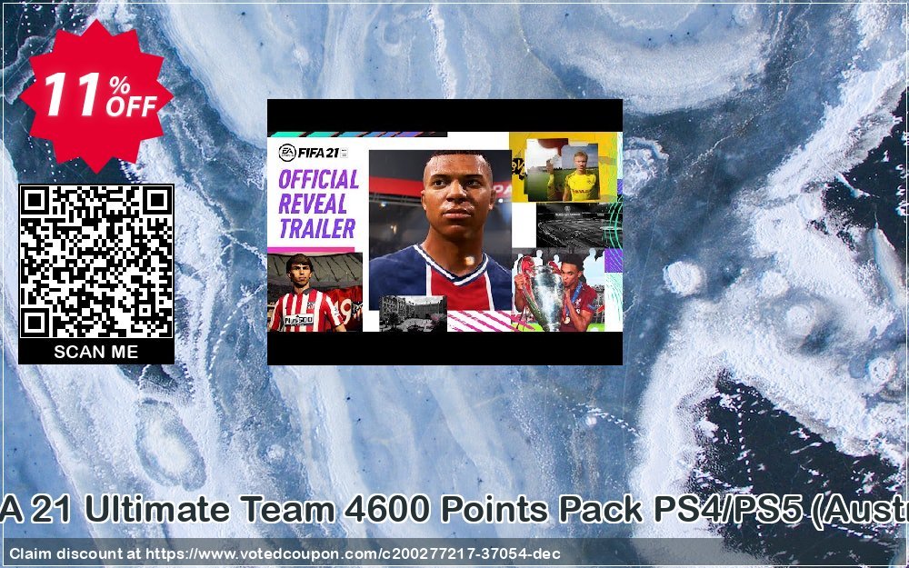 FIFA 21 Ultimate Team 4600 Points Pack PS4/PS5, Austria  Coupon, discount FIFA 21 Ultimate Team 4600 Points Pack PS4/PS5 (Austria) Deal 2024 CDkeys. Promotion: FIFA 21 Ultimate Team 4600 Points Pack PS4/PS5 (Austria) Exclusive Sale offer 