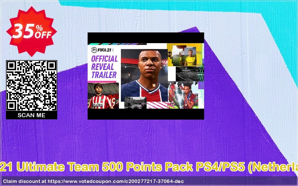 FIFA 21 Ultimate Team 500 Points Pack PS4/PS5, Netherlands  Coupon, discount FIFA 21 Ultimate Team 500 Points Pack PS4/PS5 (Netherlands) Deal 2024 CDkeys. Promotion: FIFA 21 Ultimate Team 500 Points Pack PS4/PS5 (Netherlands) Exclusive Sale offer 