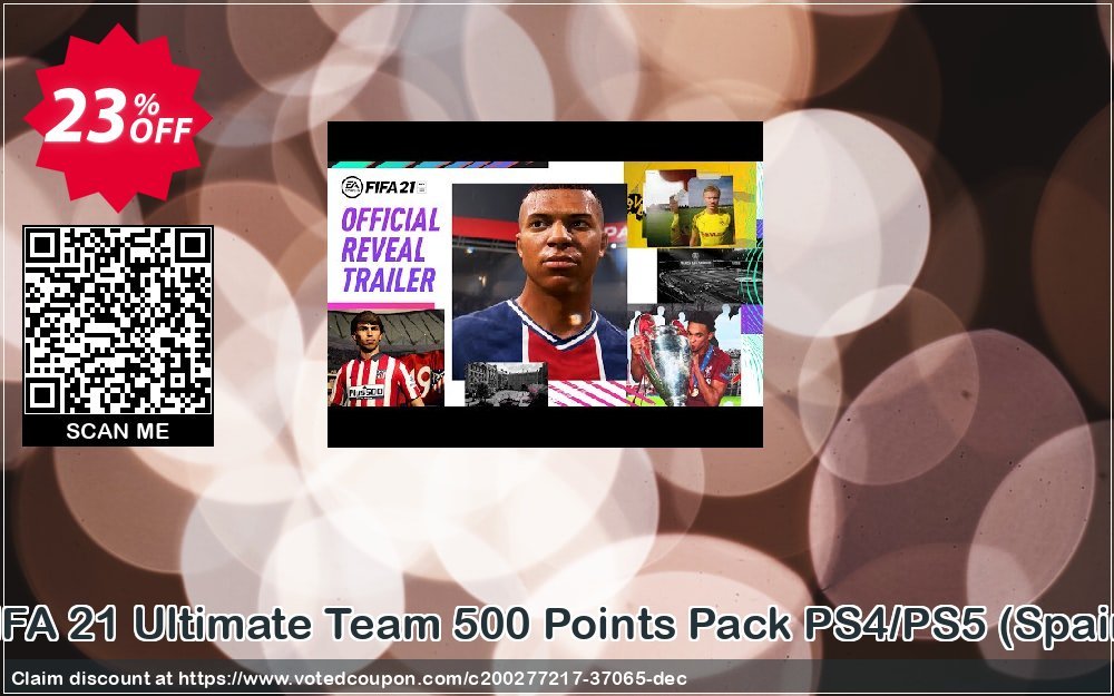 FIFA 21 Ultimate Team 500 Points Pack PS4/PS5, Spain  Coupon, discount FIFA 21 Ultimate Team 500 Points Pack PS4/PS5 (Spain) Deal 2024 CDkeys. Promotion: FIFA 21 Ultimate Team 500 Points Pack PS4/PS5 (Spain) Exclusive Sale offer 