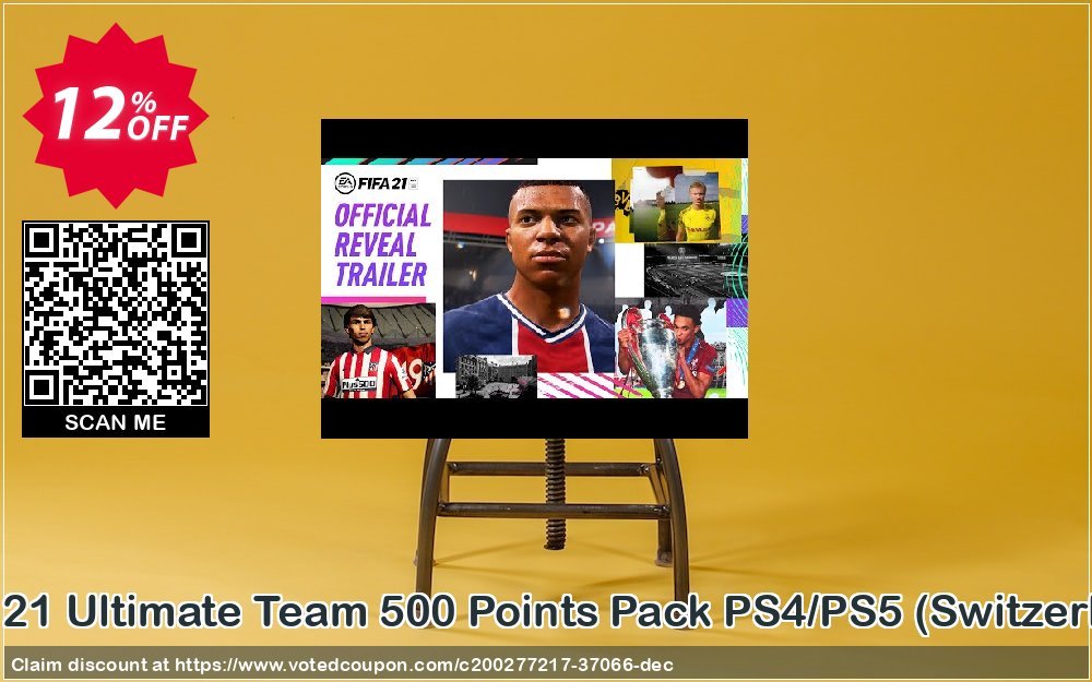 FIFA 21 Ultimate Team 500 Points Pack PS4/PS5, Switzerland  Coupon, discount FIFA 21 Ultimate Team 500 Points Pack PS4/PS5 (Switzerland) Deal 2024 CDkeys. Promotion: FIFA 21 Ultimate Team 500 Points Pack PS4/PS5 (Switzerland) Exclusive Sale offer 