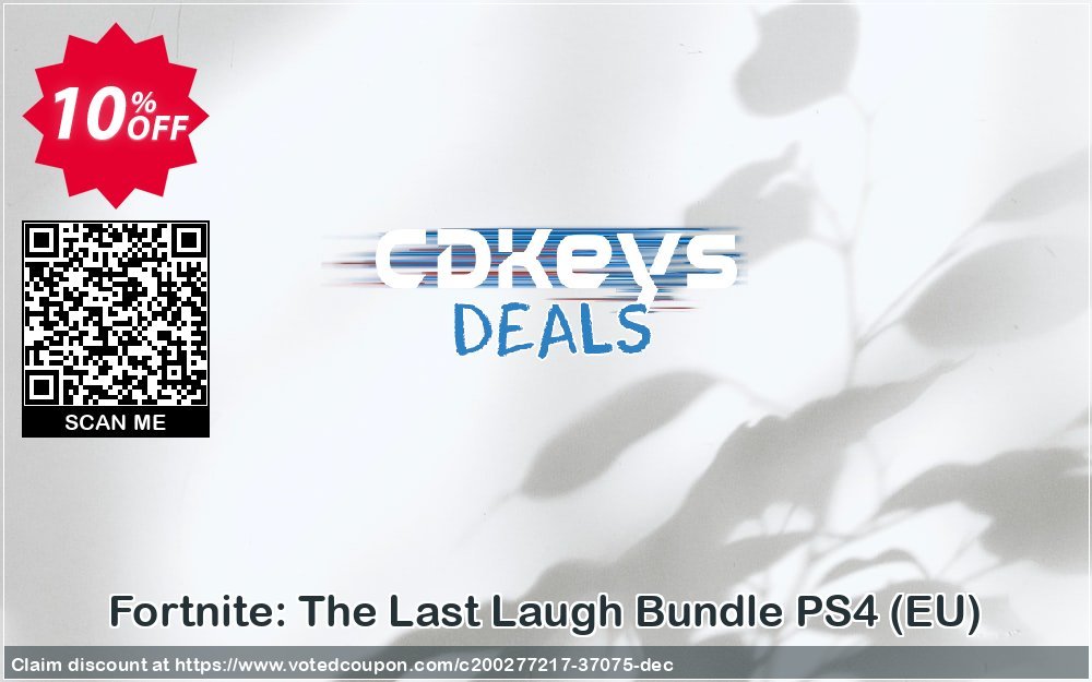 Fortnite: The Last Laugh Bundle PS4, EU  Coupon, discount Fortnite: The Last Laugh Bundle PS4 (EU) Deal 2024 CDkeys. Promotion: Fortnite: The Last Laugh Bundle PS4 (EU) Exclusive Sale offer 