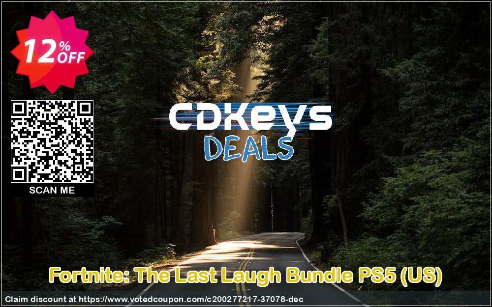 Fortnite: The Last Laugh Bundle PS5, US  Coupon, discount Fortnite: The Last Laugh Bundle PS5 (US) Deal 2024 CDkeys. Promotion: Fortnite: The Last Laugh Bundle PS5 (US) Exclusive Sale offer 