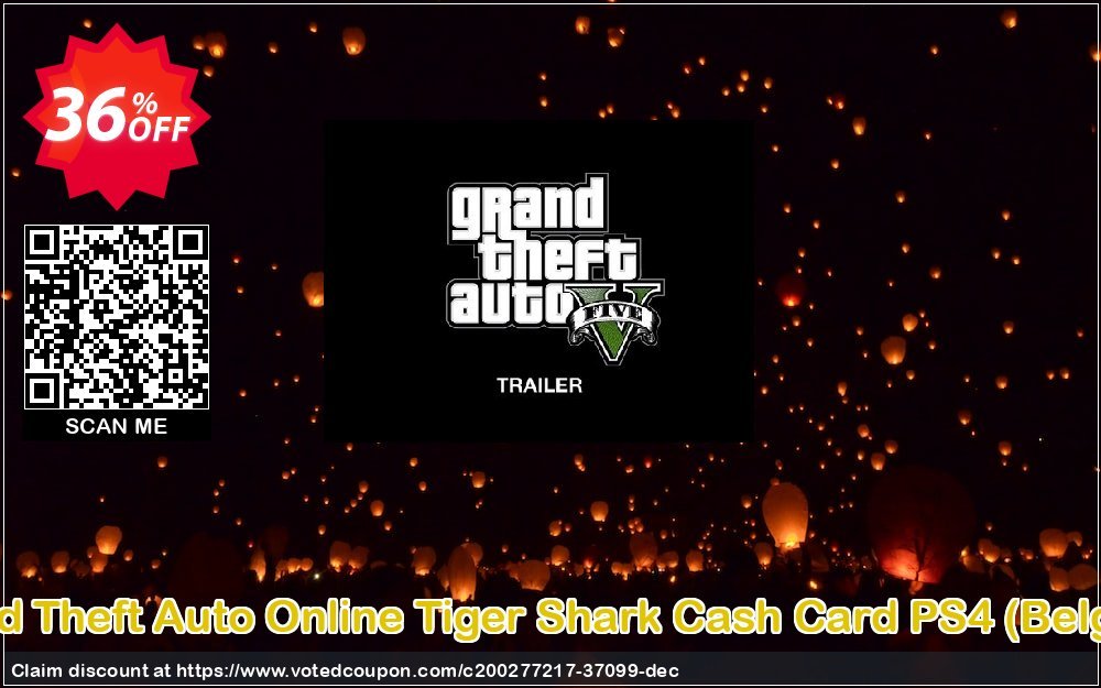 Grand Theft Auto Online Tiger Shark Cash Card PS4, Belgium  Coupon Code May 2024, 36% OFF - VotedCoupon