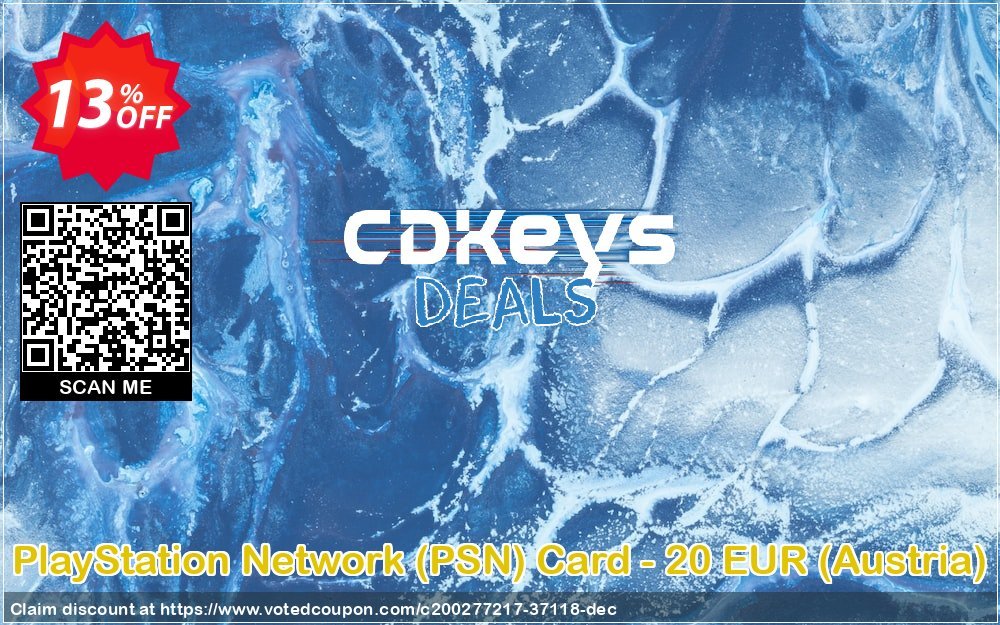 PS Network, PSN Card - 20 EUR, Austria  Coupon, discount PlayStation Network (PSN) Card - 20 EUR (Austria) Deal 2024 CDkeys. Promotion: PlayStation Network (PSN) Card - 20 EUR (Austria) Exclusive Sale offer 