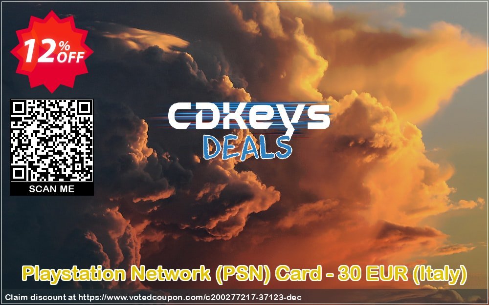PS Network, PSN Card - 30 EUR, Italy  Coupon, discount Playstation Network (PSN) Card - 30 EUR (Italy) Deal 2024 CDkeys. Promotion: Playstation Network (PSN) Card - 30 EUR (Italy) Exclusive Sale offer 
