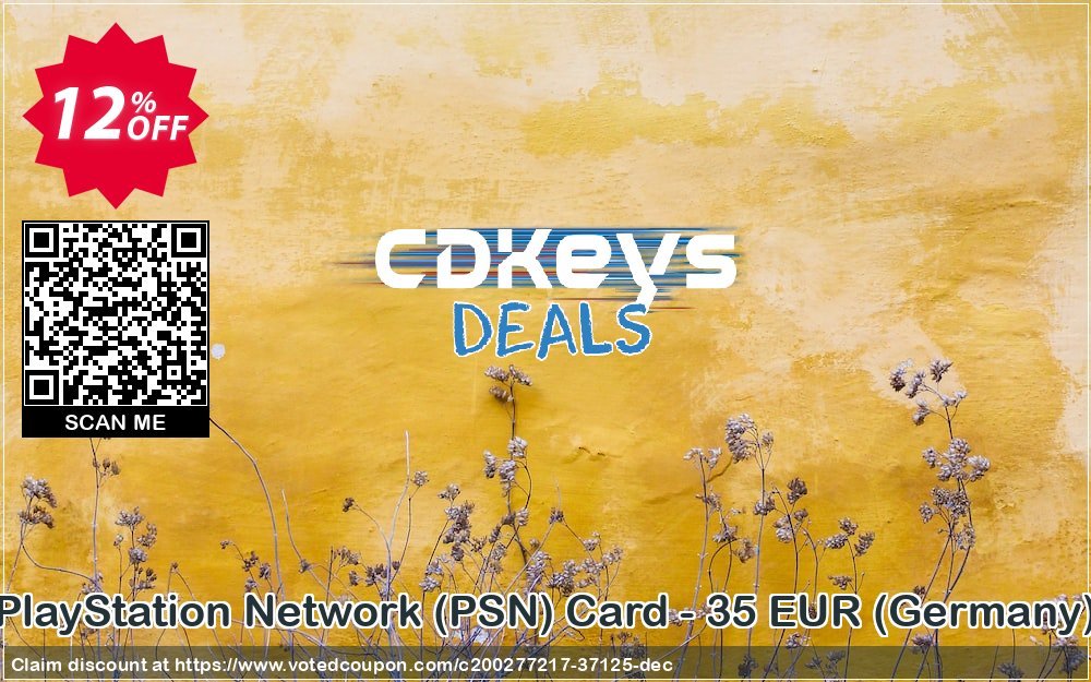 PS Network, PSN Card - 35 EUR, Germany  Coupon, discount PlayStation Network (PSN) Card - 35 EUR (Germany) Deal 2024 CDkeys. Promotion: PlayStation Network (PSN) Card - 35 EUR (Germany) Exclusive Sale offer 