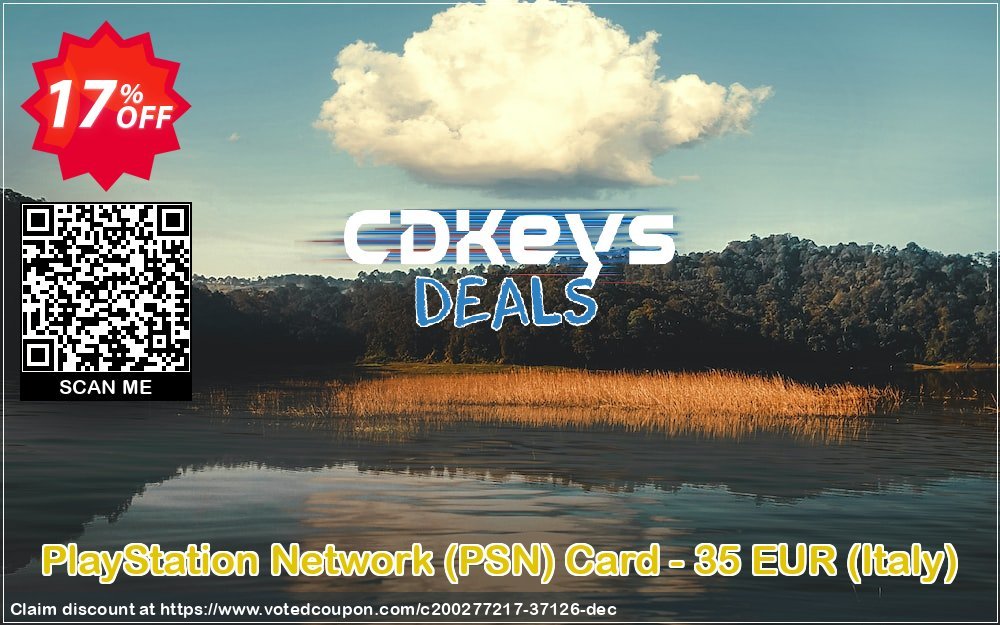 PS Network, PSN Card - 35 EUR, Italy  Coupon, discount PlayStation Network (PSN) Card - 35 EUR (Italy) Deal 2024 CDkeys. Promotion: PlayStation Network (PSN) Card - 35 EUR (Italy) Exclusive Sale offer 