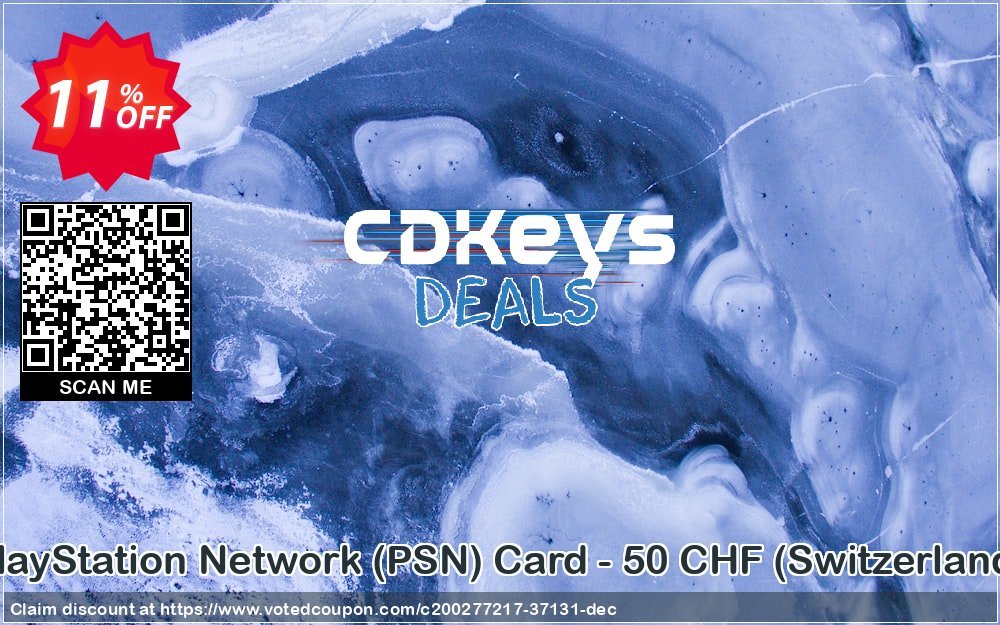 PS Network, PSN Card - 50 CHF, Switzerland  Coupon Code May 2024, 11% OFF - VotedCoupon