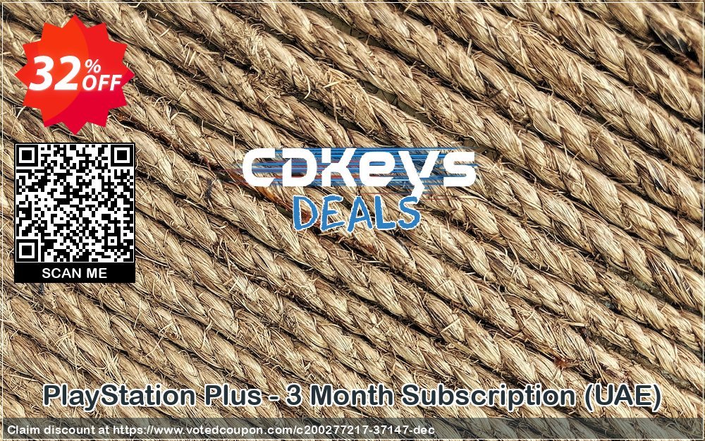 PS Plus - 3 Month Subscription, UAE  Coupon, discount PlayStation Plus - 3 Month Subscription (UAE) Deal 2024 CDkeys. Promotion: PlayStation Plus - 3 Month Subscription (UAE) Exclusive Sale offer 