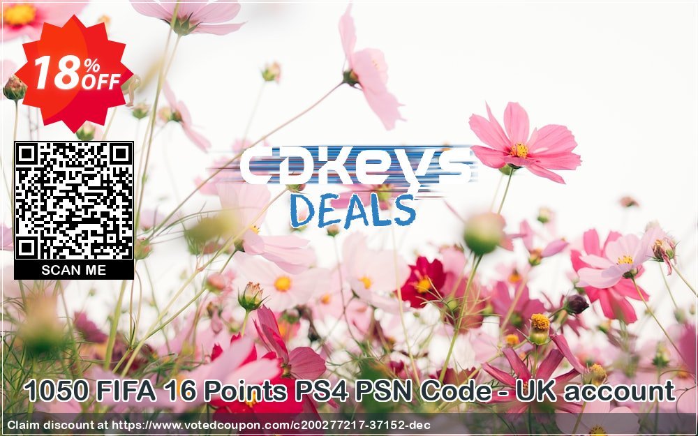 1050 FIFA 16 Points PS4 PSN Code - UK account Coupon Code May 2024, 18% OFF - VotedCoupon