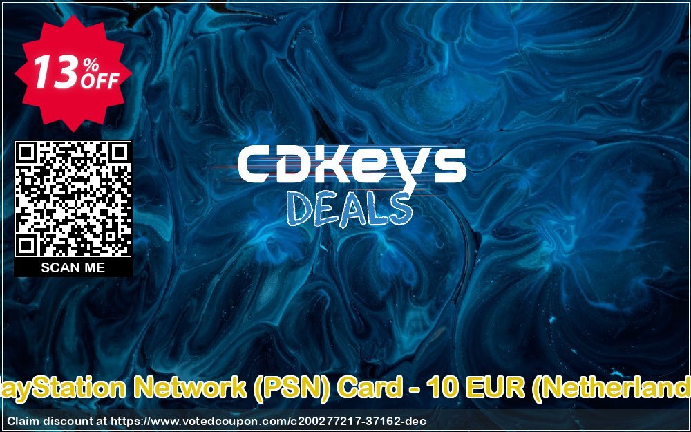 PS Network, PSN Card - 10 EUR, Netherlands  Coupon, discount PlayStation Network (PSN) Card - 10 EUR (Netherlands) Deal 2024 CDkeys. Promotion: PlayStation Network (PSN) Card - 10 EUR (Netherlands) Exclusive Sale offer 