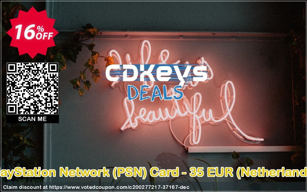 PS Network, PSN Card - 35 EUR, Netherlands  Coupon, discount PlayStation Network (PSN) Card - 35 EUR (Netherlands) Deal 2024 CDkeys. Promotion: PlayStation Network (PSN) Card - 35 EUR (Netherlands) Exclusive Sale offer 