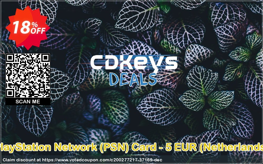 PS Network, PSN Card - 5 EUR, Netherlands  Coupon, discount PlayStation Network (PSN) Card - 5 EUR (Netherlands) Deal 2024 CDkeys. Promotion: PlayStation Network (PSN) Card - 5 EUR (Netherlands) Exclusive Sale offer 