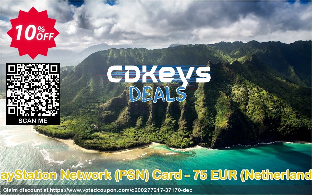 PS Network, PSN Card - 75 EUR, Netherlands  Coupon, discount PlayStation Network (PSN) Card - 75 EUR (Netherlands) Deal 2024 CDkeys. Promotion: PlayStation Network (PSN) Card - 75 EUR (Netherlands) Exclusive Sale offer 