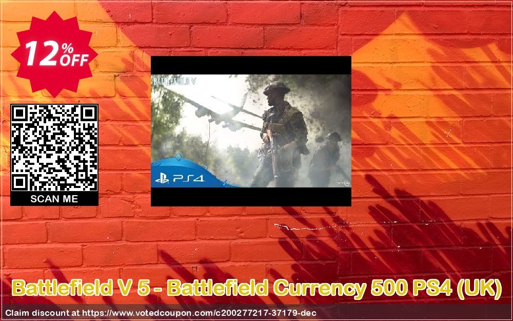 Battlefield V 5 - Battlefield Currency 500 PS4, UK  Coupon Code May 2024, 12% OFF - VotedCoupon