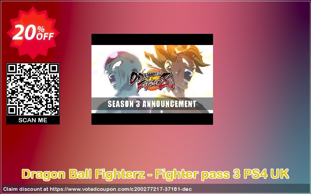 Dragon Ball Fighterz - Fighter pass 3 PS4 UK Coupon Code Apr 2024, 20% OFF - VotedCoupon