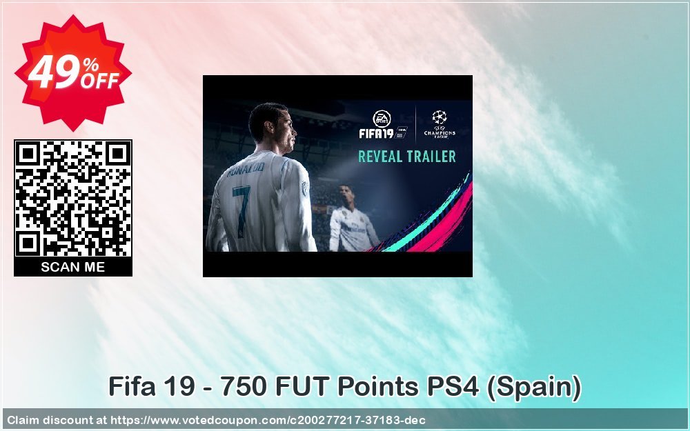 Fifa 19 - 750 FUT Points PS4, Spain  Coupon, discount Fifa 19 - 750 FUT Points PS4 (Spain) Deal 2024 CDkeys. Promotion: Fifa 19 - 750 FUT Points PS4 (Spain) Exclusive Sale offer 