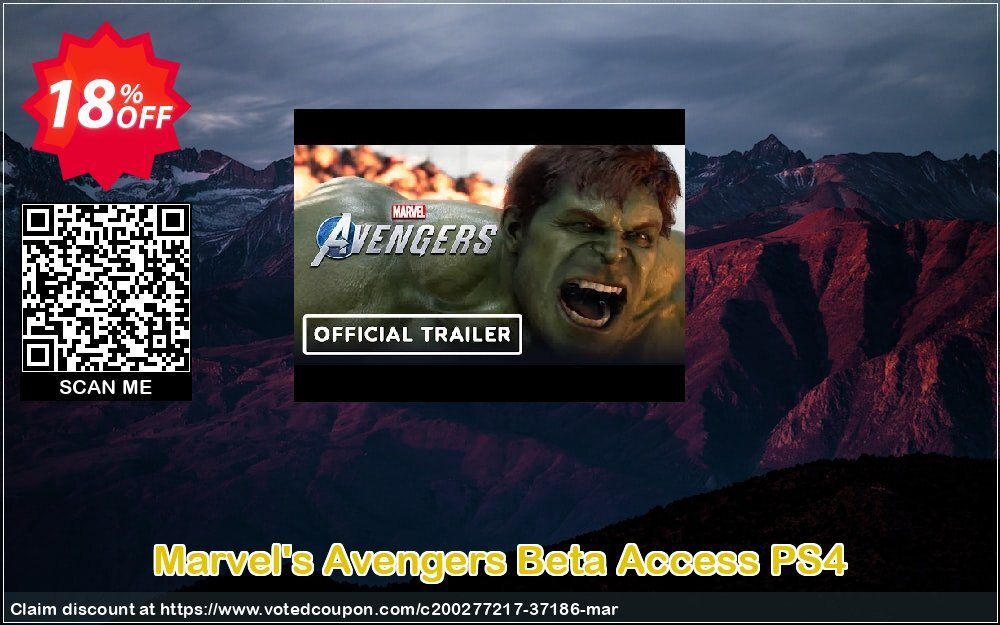 Marvel&#039;s Avengers Beta Access PS4 Coupon, discount Marvel's Avengers Beta Access PS4 Deal 2024 CDkeys. Promotion: Marvel's Avengers Beta Access PS4 Exclusive Sale offer 